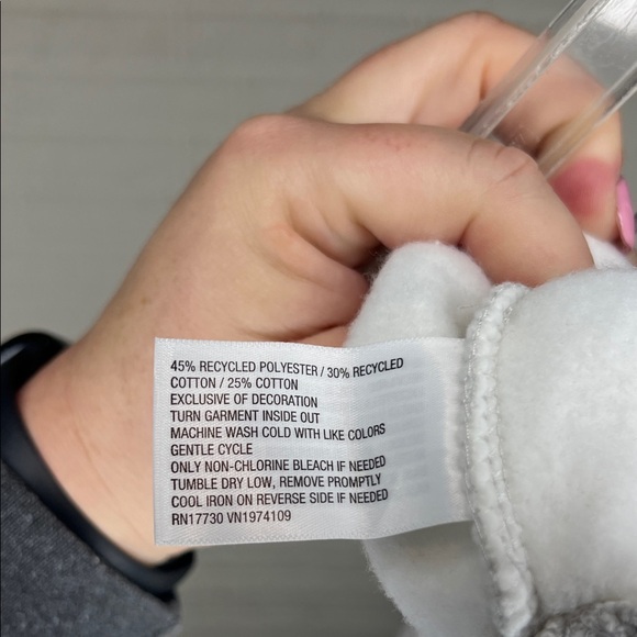 Wild Fable Gray 'Sunday Funday' Sweatshirt off shoulder - Picture 3 of 3